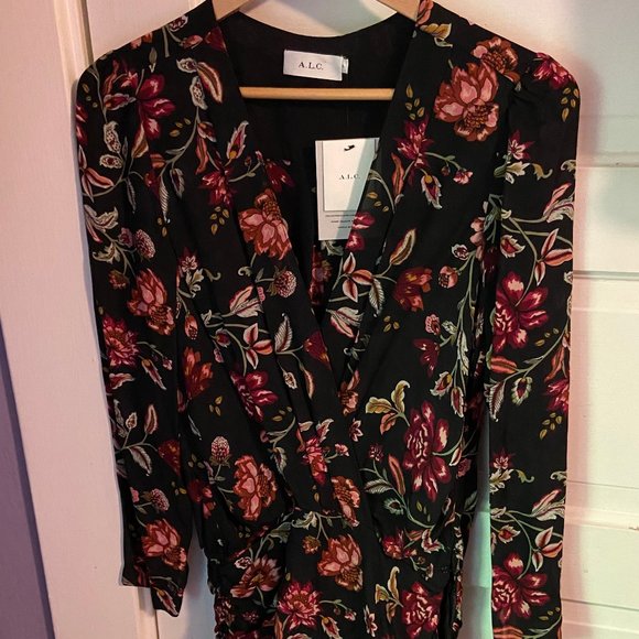 NWT A.L.C. Haven Silk Floral Dress - Picture 2 of 8